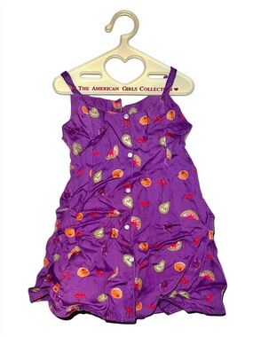 Pleasant Company American Girl Lawn Party Birthday 18” Purple Fruit Dress 1998